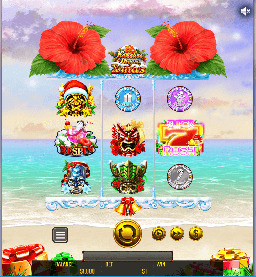 ハワイアンドリーム・クリスマスのゲーム画面